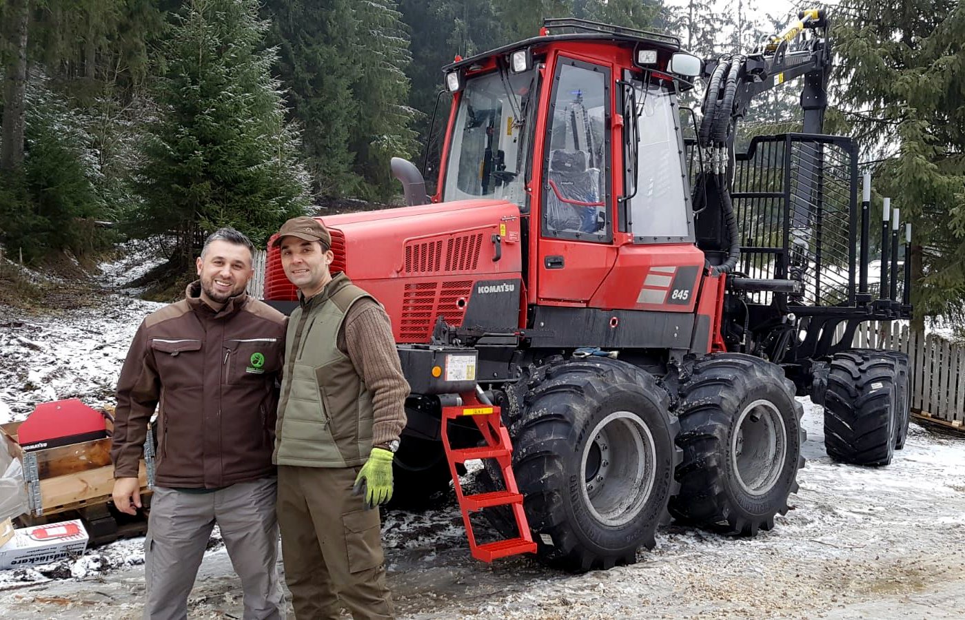 Livrare forwarder Komatsu 845 in judetul Suceava