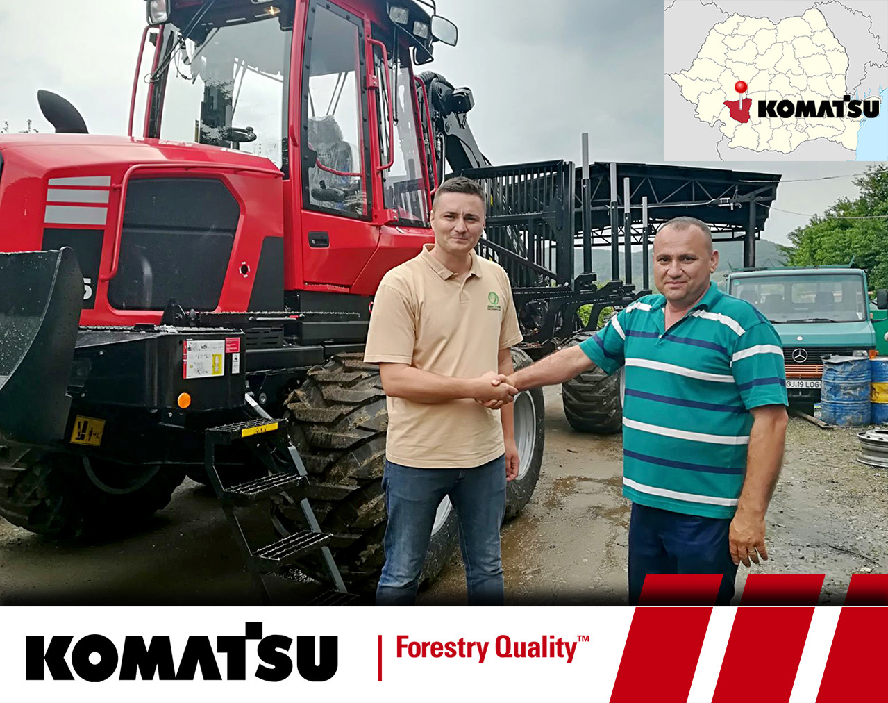 Livrare forwarder Komatsu 855 in jud. Gorj