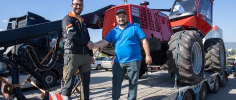 Harvesterul Komatsu 901 livrat in Covasna